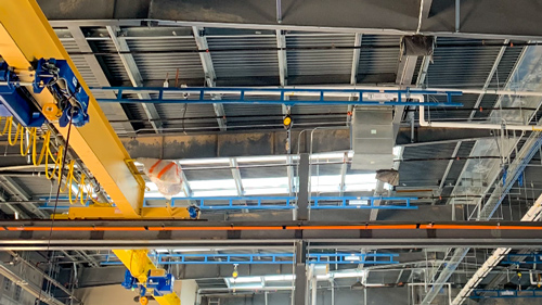 Ceiling Mounted Monorail Fall Protection for Logistics Company