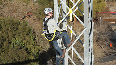 Communication Tower Lifeline With Rope Grab