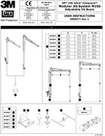 3M | DBI-SALA FlexiGuard M100 Modular Adjustable Height Jib Manuals
