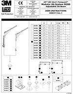 3M | DBI-SALA FlexiGuard M200 Modular Adjustable Height Jib Manuals