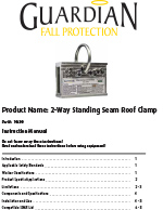 Guardian 2-Way Standing Seam Roof Clamp Manual