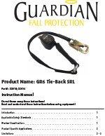 Guardian GR6 Tie-Back Web SRL Manual