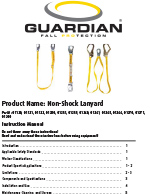 Guardian Fall Protection 01280 AWL4-6 Adjustable Non-Shock Absorbing Lanyard from 4-Feet to 6-Feet Renewed 