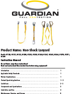 Guardian Non-Shock Absorbing Lanyard Manual