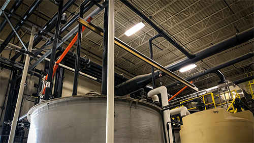 Rigid Rail Fall Protection System for Water Treatment Plant
