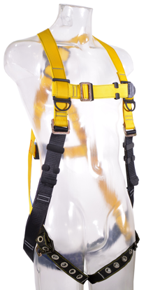 Guardian Series 1 Full-Body Harness, Pass-Through Chest, Tongue-Buckle Legs, Front