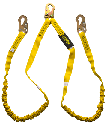 Guardian Internal Shock Lanyard, 6 ft. Double Leg w/ Snap Hooks