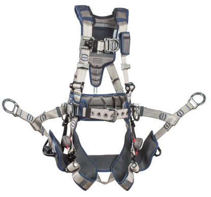 ExoFit STRATA Tower Climbing Harness, Triple Action Chest and Leg Buckles, Chest D-Ring