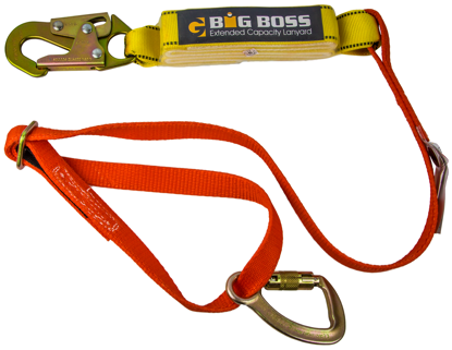 Guardian Triple Lock Wrap Adjustable Lanyard, 4 - 6 ft. Single Leg