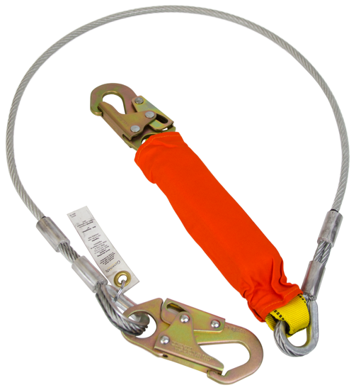 Guardian Coated Cable Lanyard, 6 ft. Single Leg w/ Removable Flame Resistant Cover