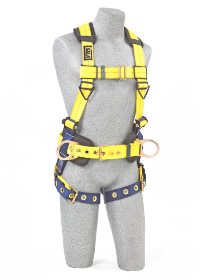 Delta Construction Harness, Pass-Through Chest, Tongue-Buckle Legs, Side D-Rings, Front