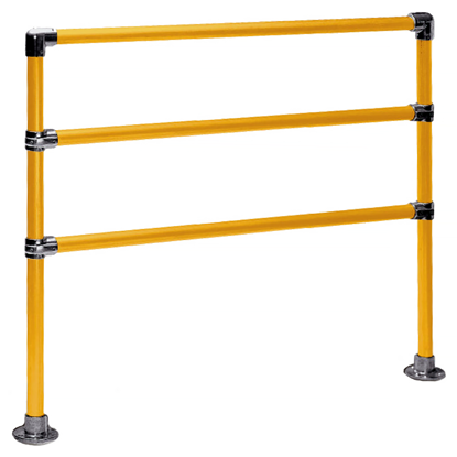 Safety Guard Handrail, 4 ft. Starter Straight Run, 3 Rails