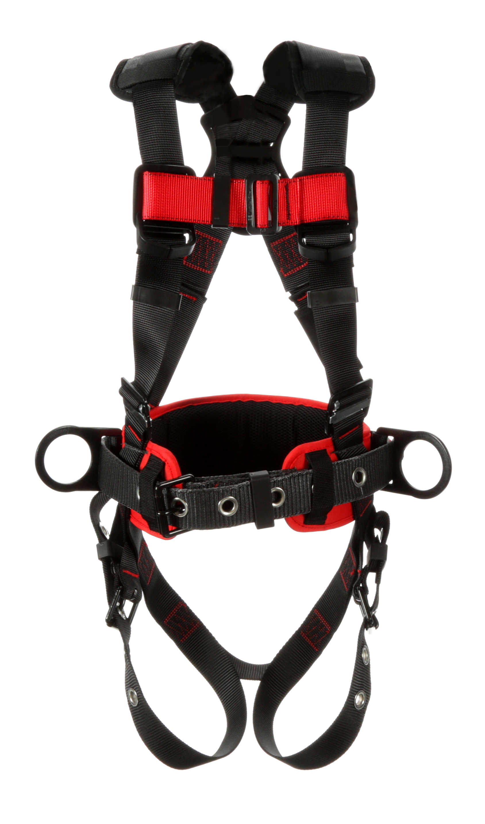 3M  Protecta Standard Construction Harness, Pass-Through Chest,  Tongue-Buckle Legs, Side D-Rings, Medium/Large, 1161309