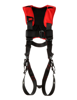 Protecta Standard Construction-Style Harness, Pass-Through Chest, Tongue-Buckle Legs, Side D-Rings, Front