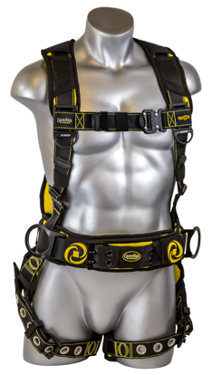 Cyclone Construction Harness, Quick-Connect Chest, Tongue-Buckle Legs, Side D-Rings, Front