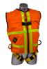 Construction Tux Harness, Pass-Through Chest and Legs, Side D-Rings, Hi-Vis, Front
