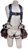 ExoFit Construction Harness w/ Tool Pouches, Quick-Connect Chest and Legs, Side D-Rings, Front