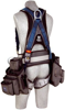 ExoFit Construction Harness w/ Tool Pouches, Quick-Connect Chest and Legs, Side D-Rings, Back
