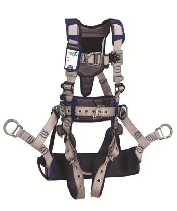 STRATA Tower Climbing Harness, Tongue-Buckle Legs, Side D-Rings, Front