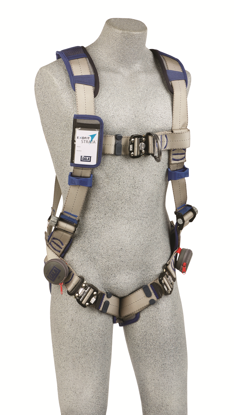 ExoFit STRATA Vest-Style Climbing Harness, Quick-Connect Chest and Legs, Chest D-Ring, Front