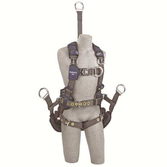 ExoFit NEX Oil and Gas Harness, Quick-Connect Chest, Tongue-Buckle Legs, Seat Sling D-Rings, Front