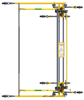 FlexiGuard Portable C-Frame Fall Arrest System Adjustable Height, Top View