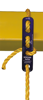 Looped around a compatible anchor point with rope to create a self-contained system.