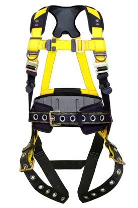 Guardian Series 3 Full-Body Harness w/ Waist Pad, Pass-Through Chest, Tongue-Buckle Legs