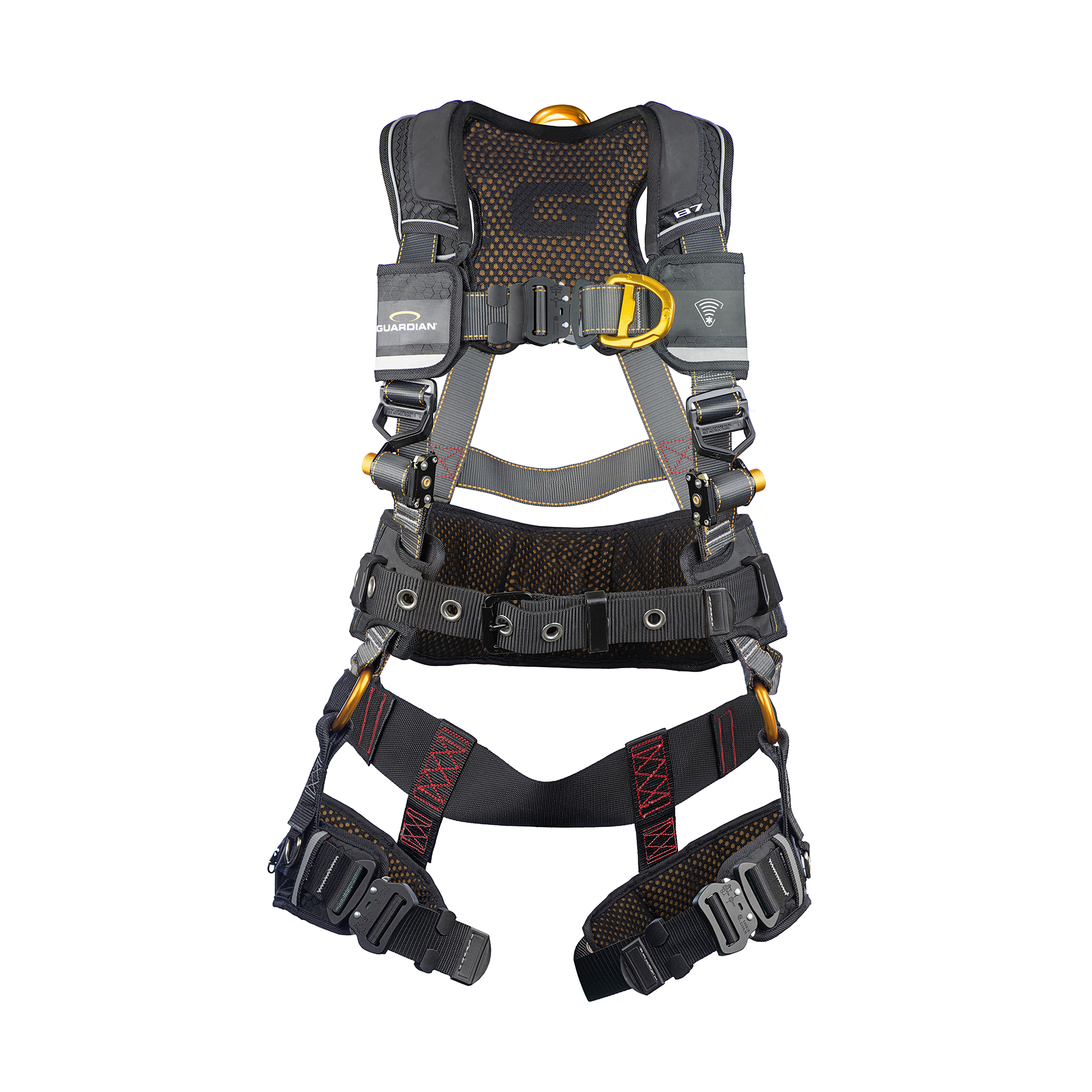 Guardian B7 Comfort Full-Body Harness w/ Waist Pad, Quick-Connect