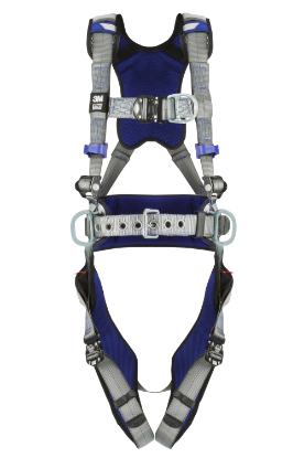 3M | DBI-SALA ExoFit X200 Comfort Construction Climbing & Positioning Safety Harness, Quick-Connect Chest and Legs, Chest and Side D-Rings (front)
