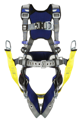 3M | DBI-SALA ExoFit X200 Comfort Oil and Gas Climbing/Suspension Safety Harness w/ Seat Sling, Quick-Connect Chest, Tongue-Buckle Legs, Side D-Rings (front)