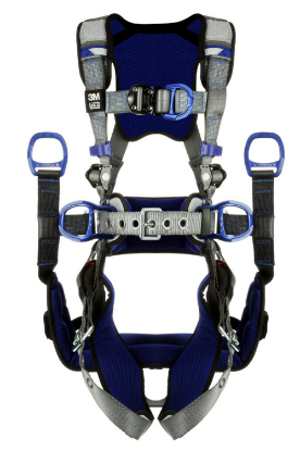 3M | DBI-SALA ExoFit X200 Comfort Tower Climbing Climbing & Positioning Safety Harness, Quick-Connect Chest, Tongue-Buckle Legs, Chest and Side D-Rings (front)