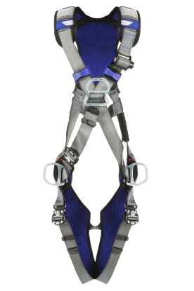 3M | DBI-SALA ExoFit X200 Comfort Crossover Climbing & Positioning Safety Harness, Quick-Connect Chest and Legs, Chest and Side D-Rings (front)