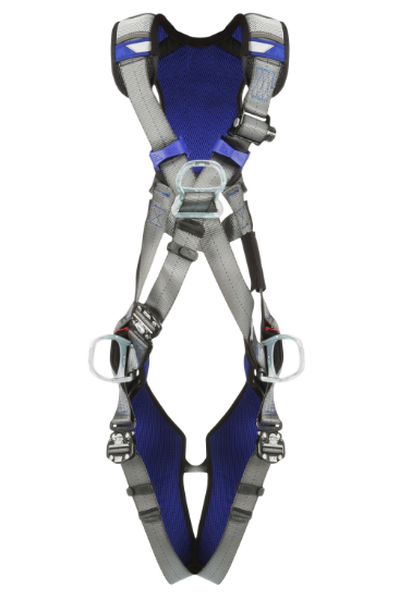 3M | DBI-SALA ExoFit X200 Comfort Crossover Climbing & Positioning Safety Harness, Quick-Connect Chest and Legs, Chest and Side D-Rings (front)