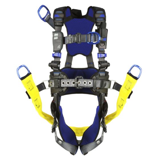 ExoFit X300 Comfort Oil & Gas Harness, Pass-Through Chest, Tongue-Buckle Legs, Seat Sling D-Rings, Front