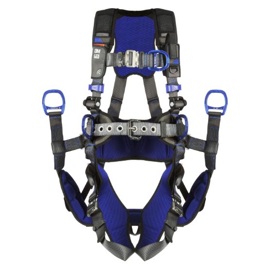 ExoFit X300 Comfort Tower Climbing Harness, Quick-Connect Chest and Legs, Chest and Side D-Rings, Front